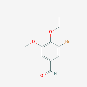 molecular formula C10H11BrO3 B1331309 3-Bromo-4-ethoxy-5-methoxybenzaldehyde CAS No. 90109-65-2