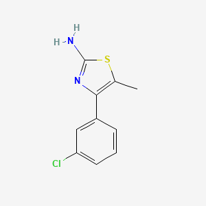 molecular formula C10H9ClN2S B1331312 4-(3-氯苯基)-5-甲基-1,3-噻唑-2-胺 CAS No. 206555-32-0