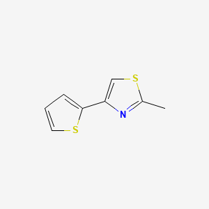 molecular formula C8H7NS2 B1331321 2-Methyl-4-(2-thienyl)-1,3-thiazole CAS No. 21036-67-9