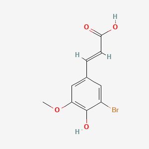 molecular formula C10H9BrO4 B1331322 3-(3-Bromo-4-hydroxy-5-methoxyphenyl)acrylic acid CAS No. 6948-33-0