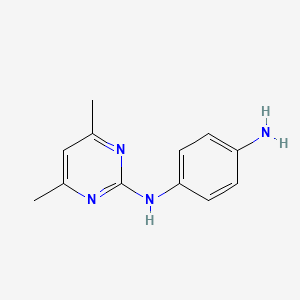 molecular formula C12H14N4 B1331324 N1-(4,6-Dimethylpyrimidin-2-yl)benzene-1,4-diamine CAS No. 81261-93-0