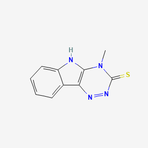 molecular formula C10H8N4S B13313267 4-methyl-4H-[1,2,4]triazino[5,6-b]indole-3-thiol CAS No. 61602-97-9