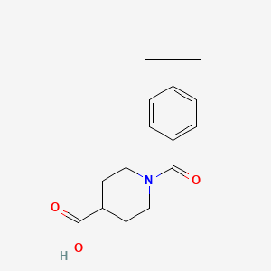 molecular formula C17H23NO3 B1331327 1-(4-Tert-butylbenzoyl)piperidine-4-carboxylic acid CAS No. 593261-87-1