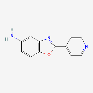 molecular formula C12H9N3O B1331328 2-吡啶-4-基-苯并恶唑-5-胺 CAS No. 349609-85-4