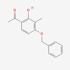 molecular formula C16H16O3 B1331336 4'-Benzyloxy-2'-hydroxy-3'-methylacetophenone CAS No. 73640-74-1