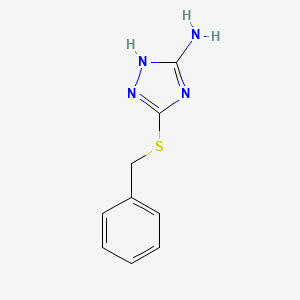 molecular formula C9H10N4S B1331347 3-(Benzylsulfanyl)-1H-1,2,4-triazol-5-ylamine CAS No. 3922-47-2