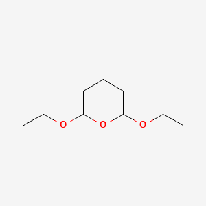 molecular formula C9H18O3 B1331355 2,6-Diethoxy-tetrahydropyran CAS No. 3149-12-0