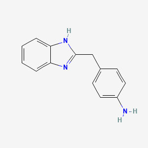 molecular formula C14H13N3 B1331379 4-(1H-Benzoimidazol-2-ylmethyl)-phenylamine CAS No. 99206-51-6