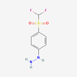 molecular formula C7H8F2N2O2S B1331387 {4-[(Difluoromethyl)sulfonyl]phenyl}hydrazine CAS No. 4837-28-9