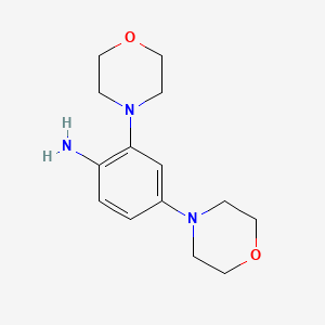 molecular formula C14H21N3O2 B1331397 2,4-二吗啉-4-基苯胺 CAS No. 436088-92-5
