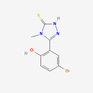 molecular formula C9H8BrN3OS B1331406 5-(5-Bromo-2-hydroxyphenyl)-4-methyl-2,4-dihydro-3H-1,2,4-triazole-3-thione CAS No. 406184-39-2