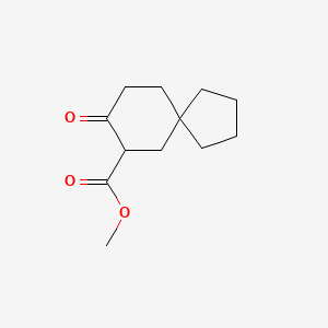 molecular formula C12H18O3 B13314096 Methyl 8-oxospiro[4.5]decane-7-carboxylate 