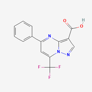 molecular formula C14H8F3N3O2 B1331412 5-Phenyl-7-(trifluoromethyl)pyrazolo[1,5-a]pyrimidine-3-carboxylic acid CAS No. 312635-16-8