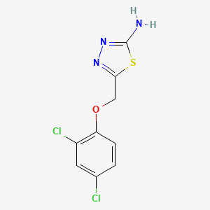 B1331424 5-[(2,4-Dichlorophenoxy)methyl]-1,3,4-thiadiazol-2-amine CAS No. 84333-09-5
