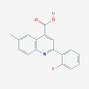 molecular formula C17H12FNO2 B1331427 2-(2-Fluorophenyl)-6-methylquinoline-4-carboxylic acid CAS No. 855484-86-5
