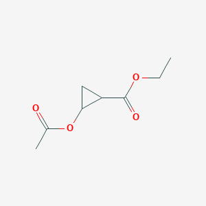 molecular formula C8H12O4 B1331445 Ethyl 2-(acetyloxy)cyclopropanecarboxylate CAS No. 72229-07-3