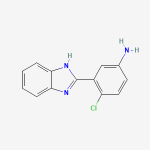 molecular formula C13H10ClN3 B1331455 3-(1H-苯并咪唑-2-基)-4-氯苯胺 CAS No. 313402-16-3