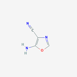 molecular formula C4H3N3O B1331464 5-Aminooxazole-4-carbonitrile CAS No. 5098-15-7