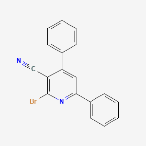 molecular formula C18H11BrN2 B1331482 2-Bromo-4,6-diphenylnicotinonitrile CAS No. 82127-26-2