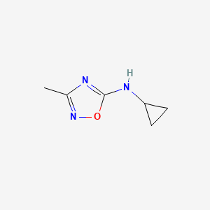 molecular formula C6H9N3O B13314895 N-cyclopropyl-3-methyl-1,2,4-oxadiazol-5-amine 