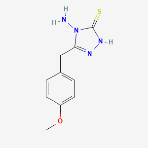 molecular formula C10H12N4OS B1331492 4-amino-5-(4-methoxybenzyl)-4H-1,2,4-triazole-3-thiol CAS No. 93073-14-4