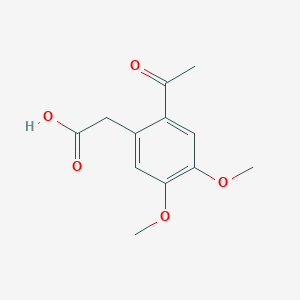 molecular formula C12H14O5 B1331500 (2-乙酰基-4,5-二甲氧基苯基)乙酸 CAS No. 38210-84-3