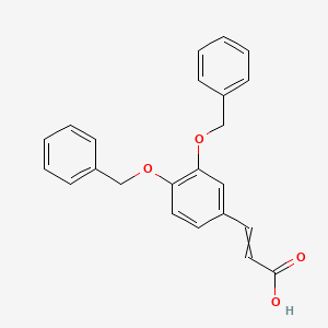 molecular formula C23H20O4 B1331507 3-[3,4-Bis(phenylmethoxy)phenyl]prop-2-enoic acid 