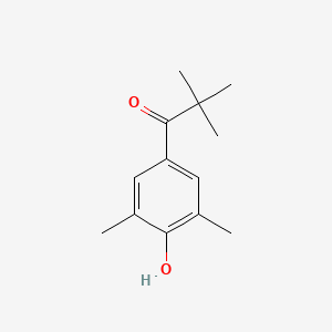 molecular formula C13H18O2 B13315094 1-(4-Hydroxy-3,5-dimethylphenyl)-2,2-dimethylpropan-1-one 