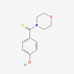 molecular formula C11H13NO2S B1331512 (4-Hydroxyphenyl)(morpholino)methanethione CAS No. 3202-77-5