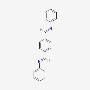 molecular formula C20H16N2 B1331519 N-(4-((Phenylimino)methyl)benzylidene)aniline CAS No. 14326-69-3