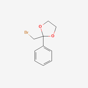 molecular formula C10H11BrO2 B1331520 2-(Bromomethyl)-2-phenyl-1,3-dioxolane CAS No. 3418-21-1