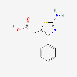 molecular formula C11H10N2O2S B1331521 (2-Amino-4-phenyl-1,3-thiazol-5-yl)acetic acid CAS No. 49779-98-8