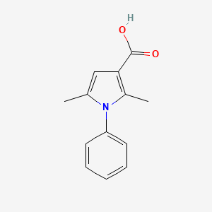 molecular formula C13H13NO2 B1331527 2,5-Dimethyl-1-phenyl-1h-pyrrole-3-carboxylic acid CAS No. 3807-56-5