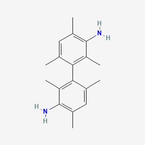 molecular formula C18H24N2 B1331528 [1,1'-Biphenyl]-3,3'-diamine, 2,2',4,4',6,6'-hexamethyl- CAS No. 60410-97-1