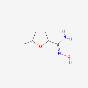 molecular formula C6H12N2O2 B13315312 N'-hydroxy-5-methyloxolane-2-carboximidamide 