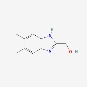 molecular formula C10H12N2O B1331534 (5,6-二甲基-1H-苯并咪唑-2-基)甲醇 CAS No. 6761-86-0