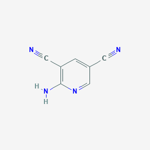 molecular formula C7H4N4 B1331539 2-氨基吡啶-3,5-二甲腈 CAS No. 78473-10-6