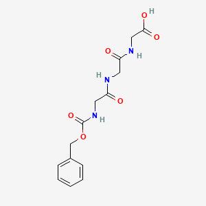 molecular formula C14H17N3O6 B1331549 Z-Gly-Gly-Gly-OH CAS No. 2566-20-3