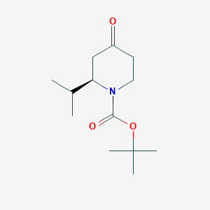 molecular formula C13H23NO3 B1331564 tert-Butyl (2R)-2-isopropyl-4-oxopiperidine-1-carboxylate CAS No. 1217662-38-8