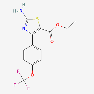 B1331571 Ethyl 2-amino-4-(4-(trifluoromethoxy)phenyl)thiazole-5-carboxylate CAS No. 887267-77-8