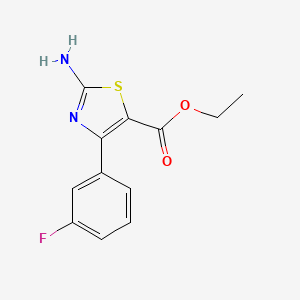 molecular formula C12H11FN2O2S B1331572 Ethyl 2-amino-4-(3-fluorophenyl)-1,3-thiazole-5-carboxylate CAS No. 887267-78-9