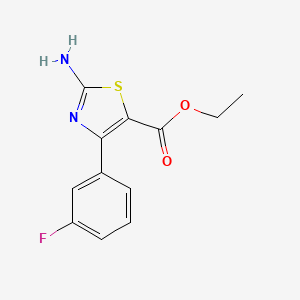 molecular formula C12H11FN2O2S B1331572 Ethyl 2-amino-4-(3-fluorophenyl)thiazole-5-carboxylate CAS No. 887267-78-9