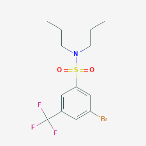 molecular formula C13H17BrF3NO2S B1331581 3-bromo-N,N-dipropyl-5-(trifluoromethyl)benzenesulfonamide CAS No. 957062-78-1