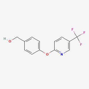 molecular formula C13H10F3NO2 B1331583 (4-{[5-(Trifluoromethyl)pyridin-2-yl]oxy}phenyl)methanol CAS No. 1031929-04-0