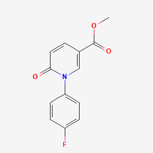 molecular formula C13H10FNO3 B1331586 Methyl 1-(4-fluorophenyl)-6-oxo-1,6-dihydropyridine-3-carboxylate CAS No. 929000-81-7