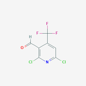 molecular formula C7H2Cl2F3NO B1331588 2,6-Dichloro-4-(trifluoromethyl)nicotinaldehyde CAS No. 914636-56-9