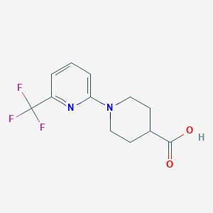 molecular formula C12H13F3N2O2 B1331592 1-[6-(Trifluoromethyl)pyridin-2-yl]piperidine-4-carboxylic acid CAS No. 582325-39-1