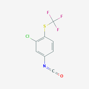 molecular formula C8H3ClF3NOS B1331594 2-氯-4-异氰酸酯-1-[(三氟甲基)硫]苯 CAS No. 76729-41-4