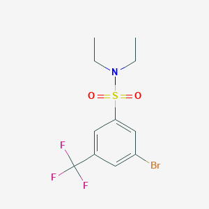 molecular formula C11H13BrF3NO2S B1331600 3-Bromo-N,N-diethyl-5-(trifluoromethyl)benzenesulfonamide CAS No. 951885-25-9