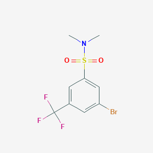 molecular formula C9H9BrF3NO2S B1331602 3-Bromo-N,N-dimethyl-5-(trifluoromethyl)benzenesulfonamide CAS No. 951884-65-4